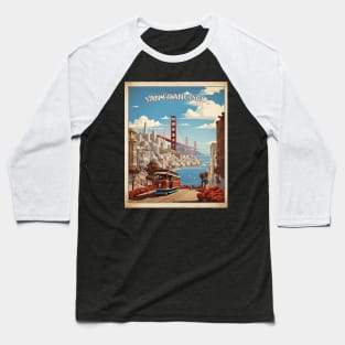 San Francisco California United States of America Tourism Vintage Baseball T-Shirt